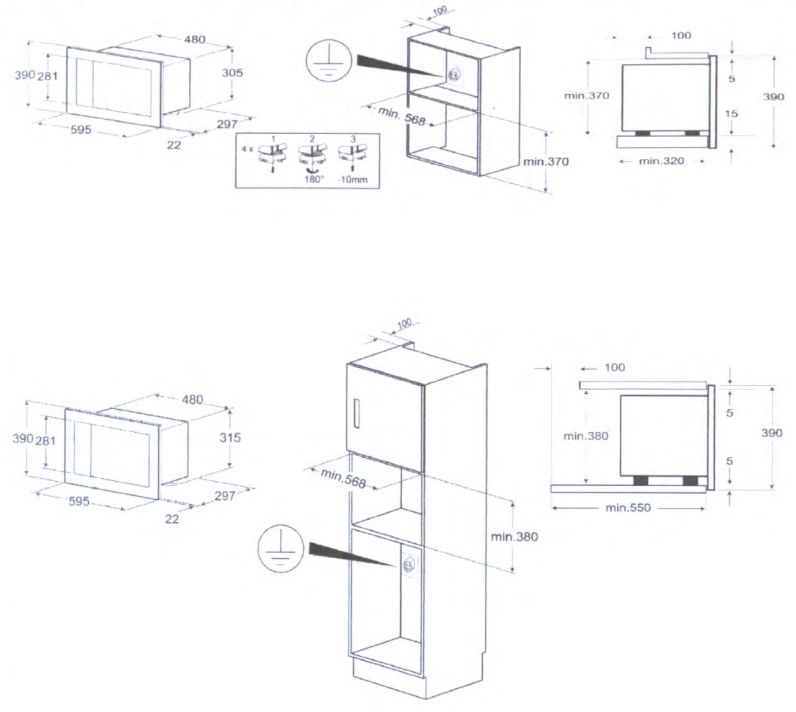 Samsung ms22m8054aw схема встраивания